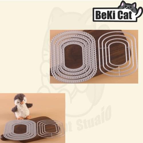 Loopy Sqovals Nesting set Metal Cutting Dies Stencils for DIY Scrapbooking photo album Decorative DIY Paper Cards