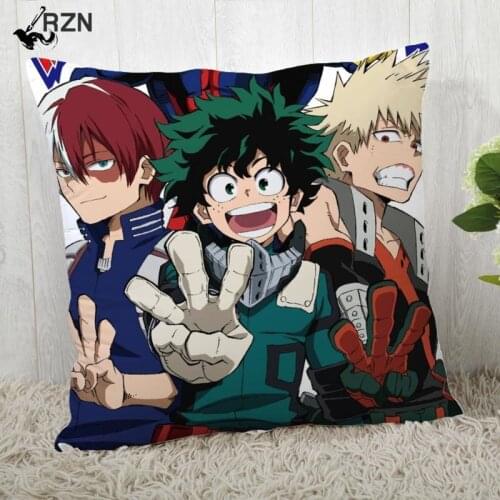 Pillowcase My Hero Academia Printed Pillow Cover Anime Grils Home Textiles Decorative Pillowcase Customize Gift 45x45cm A19.11.8