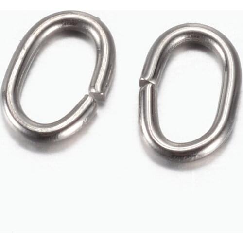 PandaHall 200pcs 7x5/10.5x6/7x4.5/8x6mm 304 Stainless Steel Metal Jewelry Findings Accessories DIY Linking Rings