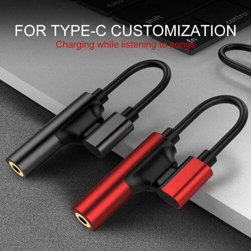USB Type-C To 3.5mm Headphone Audio Jack 2-in-1 USB C AdapterAUX Wired Music Charging Converter for Samsung S8 S8 Plus Huawei
