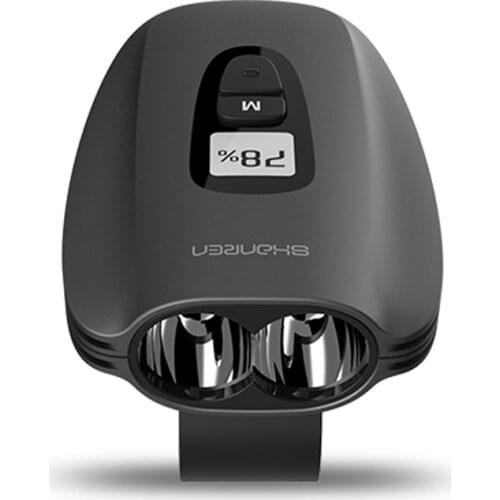 Shanren Waterproof USB Rechargeable 2400MAH Bicycle Headlight XM-L2 2LED 800LM Front Bike Light With OLED Screen