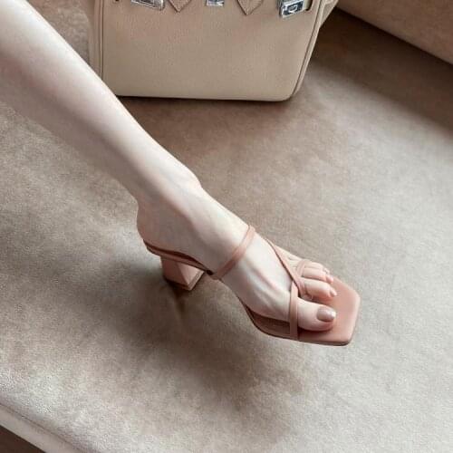 2021 New Color Serpentine High Heel Women Slipper Summer Outdoor Sandal High Heel Women Sandal Slides Size 34-38