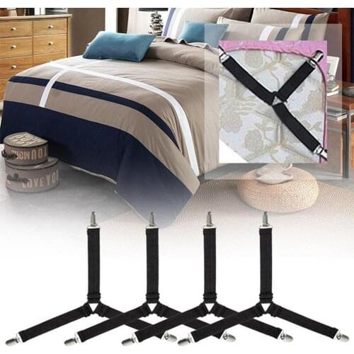 1/4Pcs Elastic Bed Sheet Grippers Clip Mattress Cover Blankets Holder Fasteners Slip-Resistant Belt Clips Home Textiles Gadgets