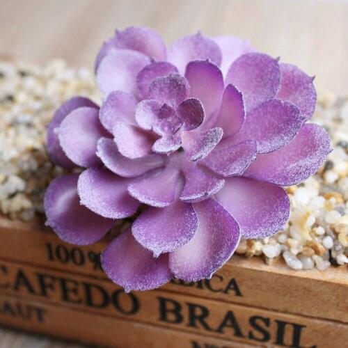 1pc Mini Flocking Artificial Succulent Home Garden Decoration Artificial Bonsai Plant for Office Table Decor Indoor Fake Plants