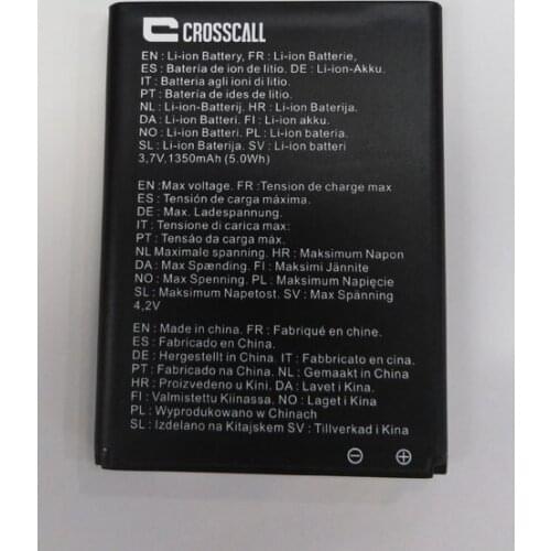 100% NEW High Quality for CROSSCALL BA PO.SP1350 Phone Battery 3.7V 1350mAh