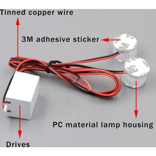 12-85v Led Running Lights Motorcycle Electric Car Flashing Lights Double Color Brake Rear Lamp Decoration Flashing Light