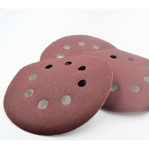 20pcs 5 Inch 125mm Round Sandpaper w Eight Hole Disk Sand Sheets Grit 60-1000 Hook and Loop Sanding Disc Polish