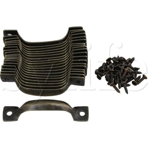 20pcs Jewelry Wooden Box Drawer Cabinet Dresser Handle Bronzy Arched Pull Knobs