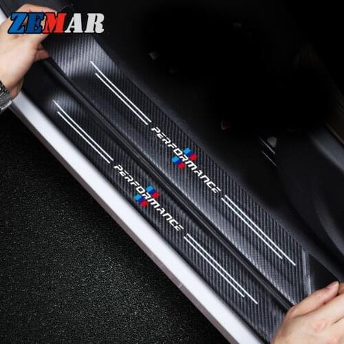 4PCS Waterproof Carbon Fiber Sticker Protective for BMW G20 E46 E90 E60 E39 E36 F30 F10 F20 X5 E70 E53 M G30 E91 E34 F31 E30 E34