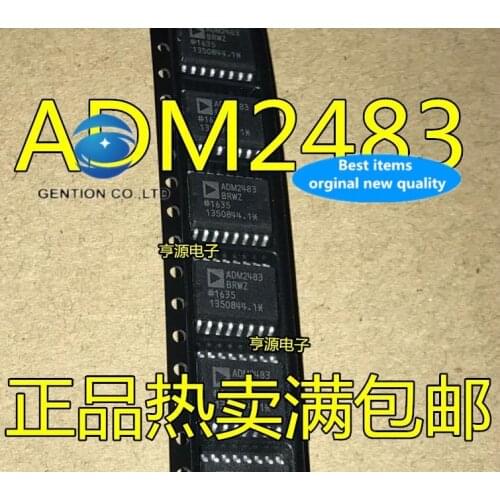 5PCS ADM2483 ADM2483BRWZ transceiver SOP for RS-485/RS-422-16 in stock 100% new and original