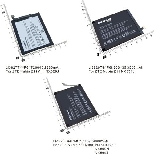 Li3929T44P6h796137 Battery For ZTE Nubia Z11miniS Z11 miniS NX549J Z17mini Z17 mini NX569H NX569J Battery 3000mAh