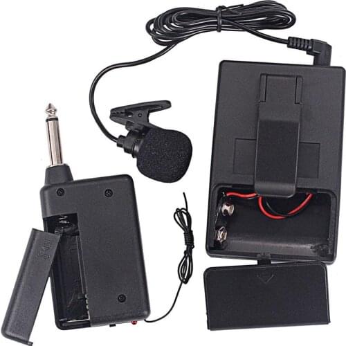 20m Wireless Receiver Lapel Collar Clip Mini Mic System Microphone 80 - 12500Hz Wireless Microphone for Teacher Office Meeting
