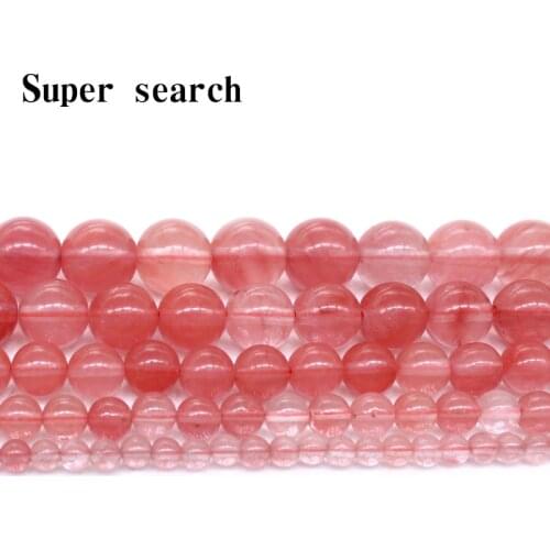 Watermelon Red Crystal Glass Loose Beads4 6 8 10 12mm Fit DIY Bracelet Spacer Beads For Jewelry Making Wholesale