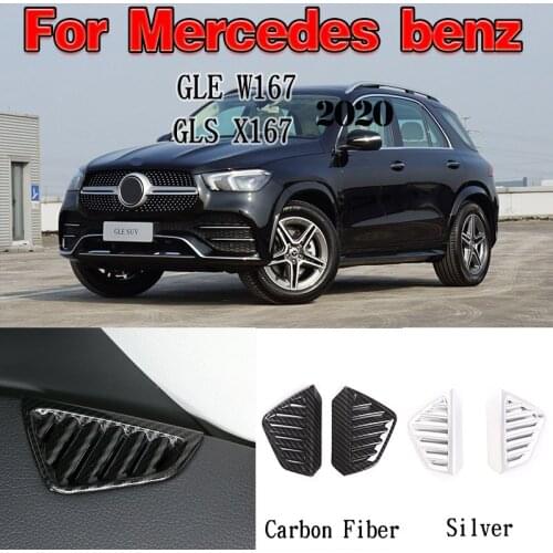 For Mercedes Benz GLE GLS Class W167 X167 GLE350 450 2020 ABS Plastic Dashboard Side Air Outlet Frame Trim Car Accessories