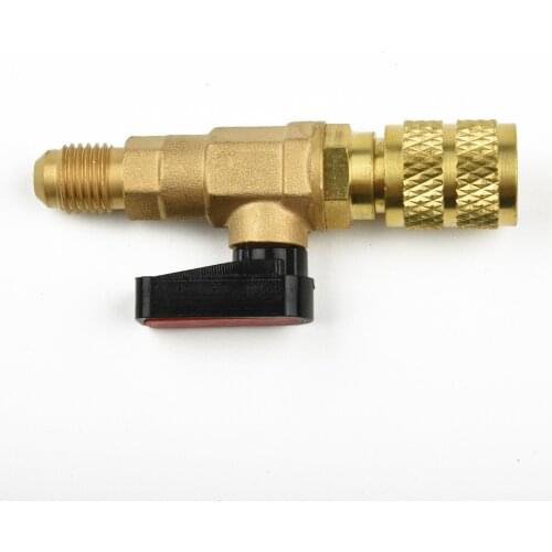 For R12 Straight Ball Valves For R22M For Standard 1/4 \\\\\\\\\\\\\\\"SAE Refrigerant Charging Hoses HVAC A/C Durable