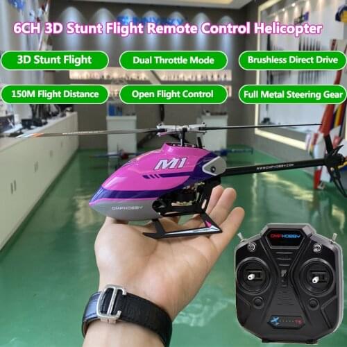 Dual Brushless Direct Drive 6CH Remote Control Helicopter 3D Aerobatics Metal Steering Gear Three Flight Mode RC Plane Model Toy