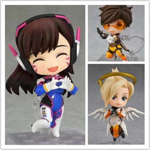 Overwatcher Grim Reaper D.Va Classic Skin Edition 847# 790# 730# Tracer PVC Action Figure Movable collection toy gifts Doll