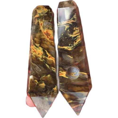 2pcs Hot Melting crystal stones wand point smoking pipe melting minerals crystal Pipe