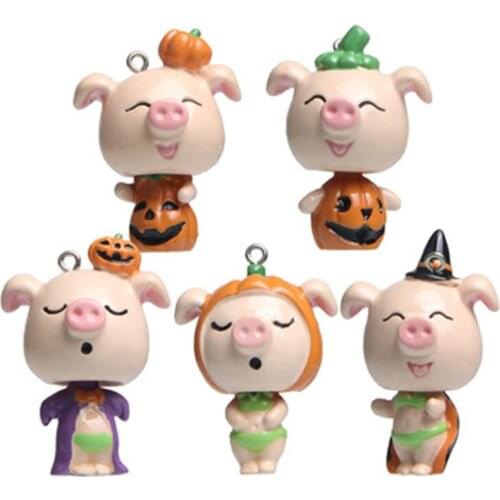 ZOCDOU 1 Piece Cute Pig Small Statue Little Figurine Crafts Figure Ornament Miniatures