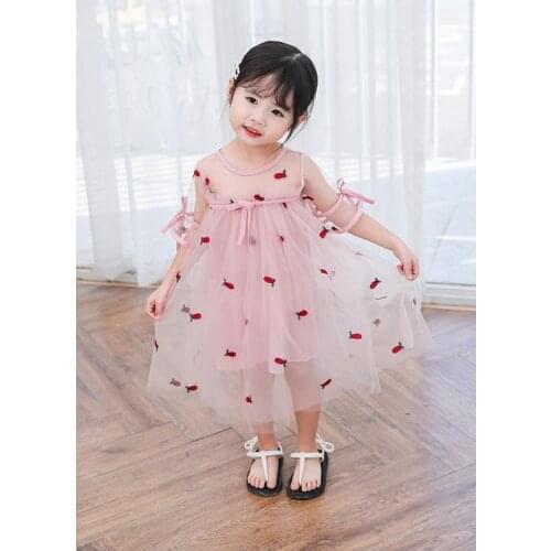 Fashion hipster childrens gown summer girl childrens clothing new girls suspender princess dress cute lace