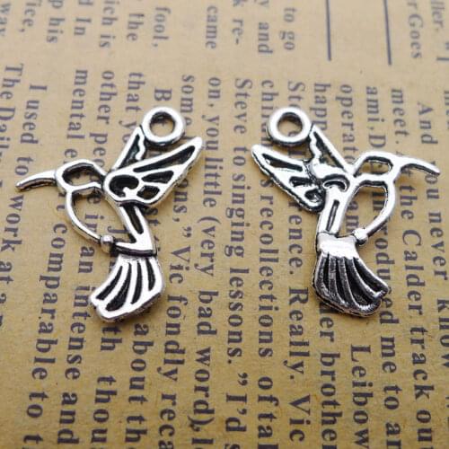 RAINXTAR Fashion Antique Silver Color Alloy Cute Pigeon Bird Charms 18*18mm 100pcs AAC226