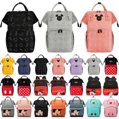 Fashion Disney Baby Diaper Bags Large Capacity Nappy Bag Waterproof Mummy Bags Maternity Travel Backpack Nursing Handbag for Mom