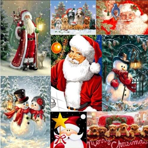 Christmas Diamond Painting Kits, Full Drill 5d Diamond Painting for Adults Kids, Christmas theme gift decor, 12×16 inches