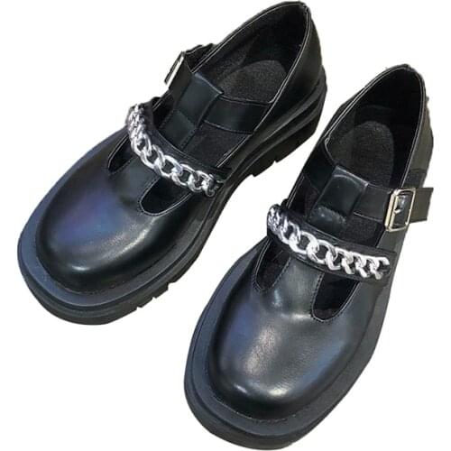 2021 spring and autumn new ladies thick-soled British style loafers Mary Jane single shoes all-match retro small leather shoes