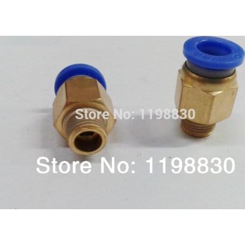 PC 4-M6 Pneumatic Male Straight Air Fitting Connect Connector For 4mm OD Tubing Hose M6 Thread PC04-M6