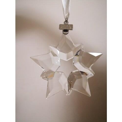 2019 NEW Snowflake Clear Crystals Car Pendant Transparent Crystal Large Christmas snowflake Charms Hanging Ornaments Car Interio