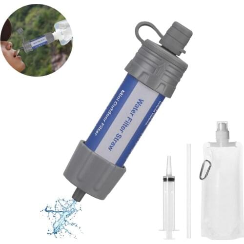 Outdoor Survival Water Filter Water Filtration Straw Water Filtration System Drinking Purifier For Emergency Hiking Camping