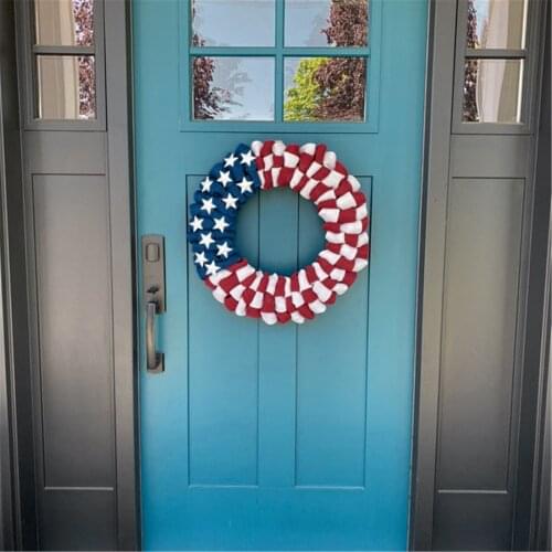 President Home Decor Usa 2021 American Independence Day Wreath Keep America Great Patriotic Wreath For Front Door Garlands G3