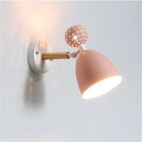 Simple Loft Style Iron Wood LED Wall Light Fixtures Industrial Wind Wall Sconce Bedroom Bedside Wall Lamp Home Lighting