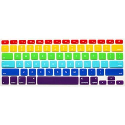 Rainbow Skin Silicone Laptop Protector Keyboard Cover wholesale color for Macbook Pro Air Retina 13 15 17