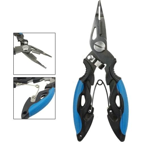 Fishing Pliers Fish Lip Gripper Line Cutter Multifunctional Knot Stainless Steel Scissors Hook Remover 52g 12.4CM Fishing Tools