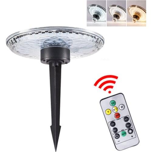 Outdoor Solar Pathway Column Lamp With Remote Aluminum Door Landscape Fence Pillar Light Villa Hotel Backyard Solar Lawn Lamps