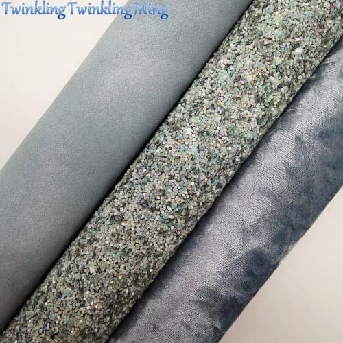 Mixed Colors Glitter Fabric, Metallic Faux Fabric, Velvet Fabric Sheets For Bow A4 21x29CM Twinkling Ming XM837