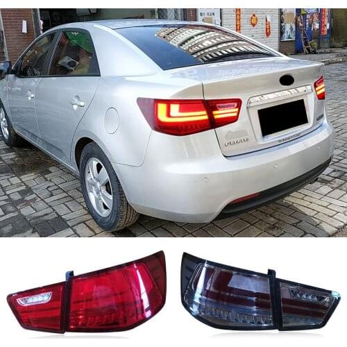 2Pcs Taillight Assembly For Kia Forte 2010 2011 2012 2013 LED Rear Light Running Light Turning Signal Brake Reverse Light