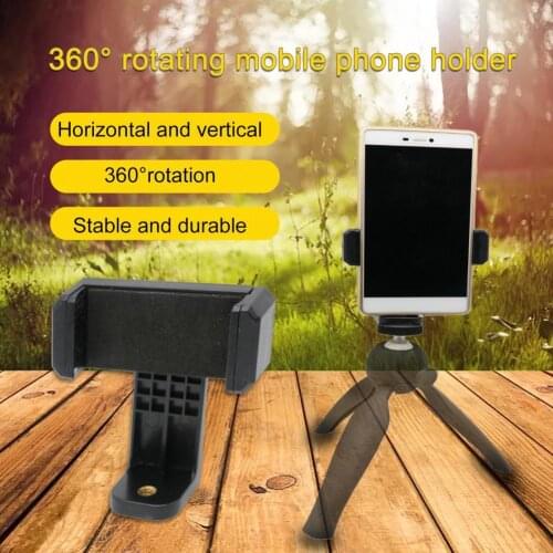 Smartphone Clamp Adjustable 360 Degree Rotating ABS Smartphone Holder Tripod Adapter for iPhone 12 11 X 8 7 SE Samsung Xiaomi