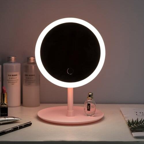Net Red Makeup Mirror Light Included Led Desktop Desktop Mirror Student Convenient Fill Light Beauty Makeup Dormitory Mirror