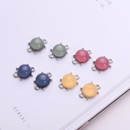 New 15*10mm 10pcs Round Double Hooks Mermaid Tears Earring Bracelet Accessories Craft DIY Handmade Jewelry Findings