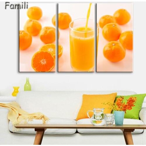 3Panels High Quality Frame Canvas Painting kitchen fruit pictures Wall Art Painting Modern Home Decor Picture For Living Room