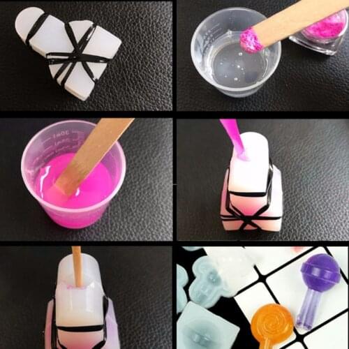 3D Bear Lollipop Craft DIY UV Resin Liquid Silicone Molds Jewelry Making Tools W0YA