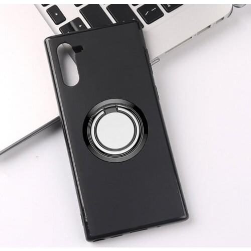 For Samsung Galaxy Note10 Back Ring Holder Bracket Phone Case Cover Phone TPU Soft Silicone Cases for Samsung Note10 SM-N970F