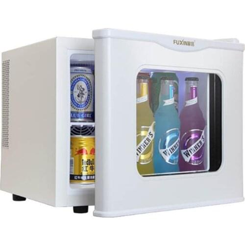 Glass door refrigerator cold&warm refrigerator Household small refrigeration heating sample cabinet 17L single door refrigerator