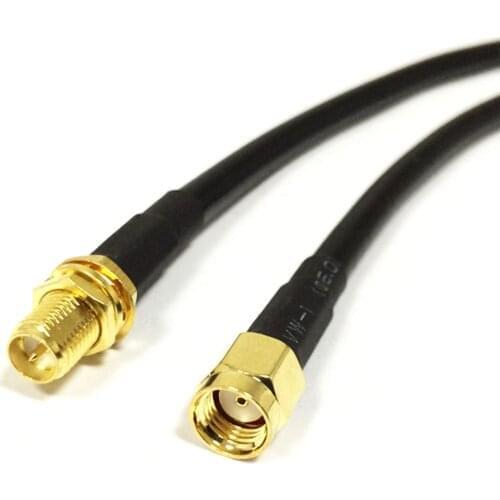 RP SMA male to RP SMA female pigtail cable RG58 100cm for wireless router wholesale NEW