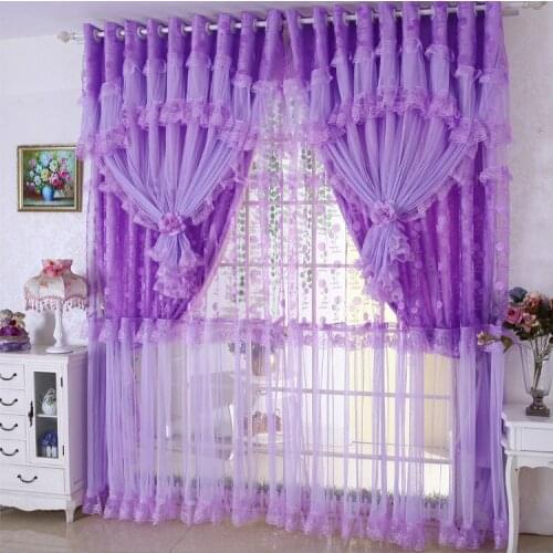 AS Korean modern high-end lace embroidery light luxury home decoration custom simple Curtains for Living dining room bedroom