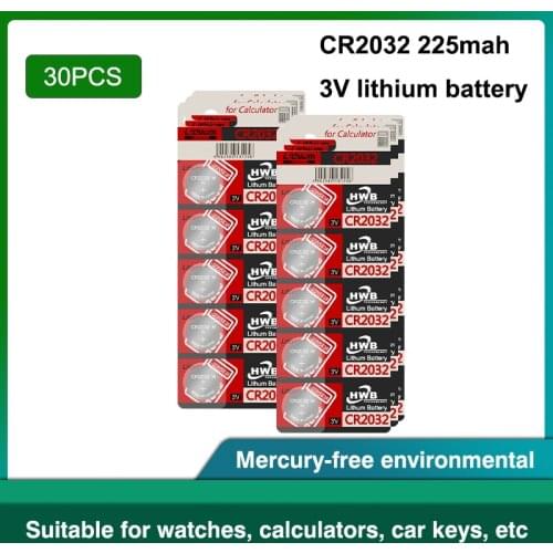 30pcs For maxell original 2032 battery cr2032 3v Button Cell Coin Lithium Batteries for Watch Computer Toy Remote Control