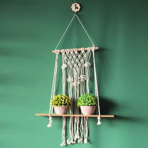Macrame Nordic romantic tassel tapestries hand-woven wall decoration homestay living room bedroom shelf mexican decoration