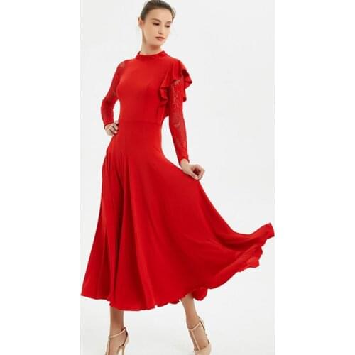 Fashion Ballroom Dance Dress Women Standard Dance Waltz Tango Foxtrot Performance Clothing Practice Dresses Customized DC3605